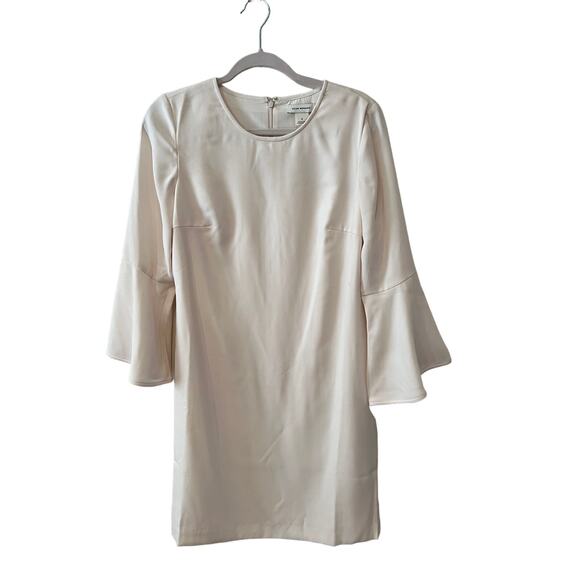 Club Monaco Crepe Bell Sleeve Dress Off White 4 - Picture 10 of 10